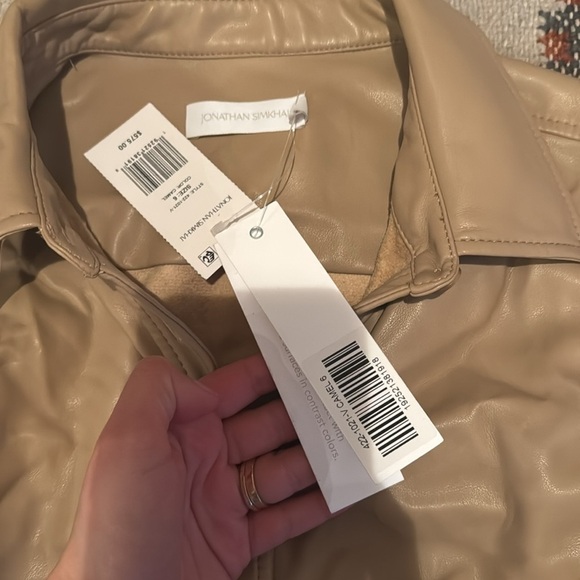 NWT SIMKHAI Elias Mini Shirt Dress in Thorn size 6 - Picture 5 of 7